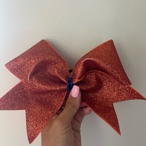 Orange and blue cheer bow